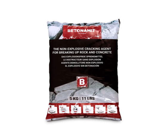 BETONAMIT® 5 kg pakovanje – neeksplozivno sredstvo za rušenje betona i stena