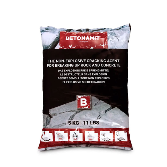 BETONAMIT® 5 kg pakovanje – neeksplozivno sredstvo za rušenje betona i stena